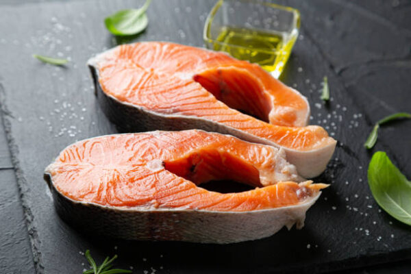 Salmon Steaks skin On