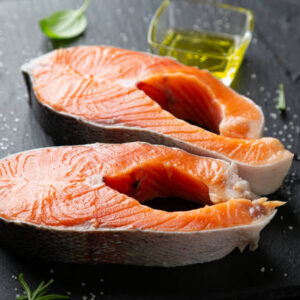 Salmon Steaks skin On